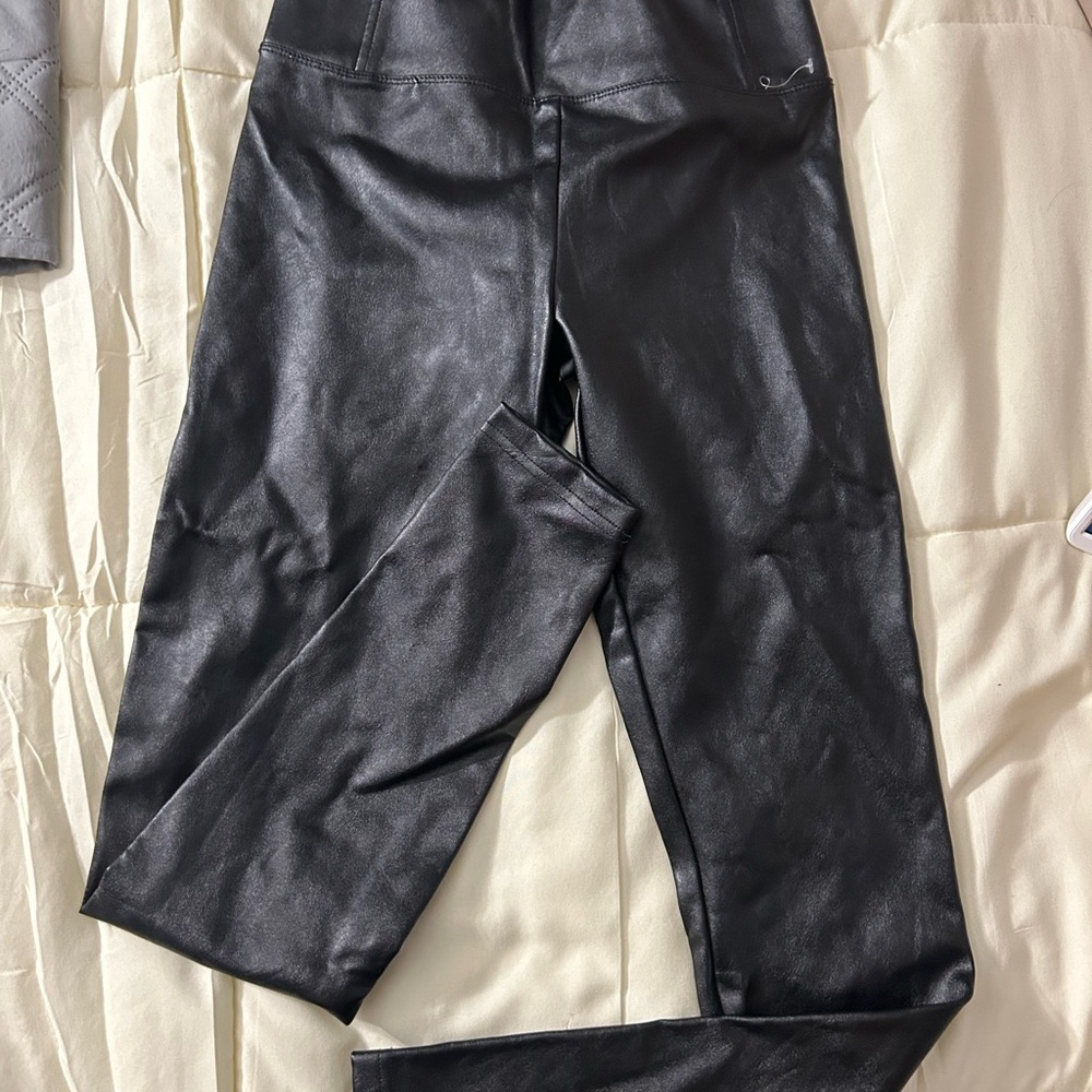 love, Fire Black Faux Leather Skirt